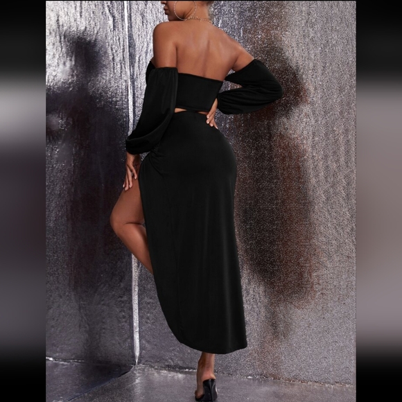 Shein SXY Crop Top & Split Thigh Skirt BRAND NEW WITHOUT TAGS - Picture 6 of 11